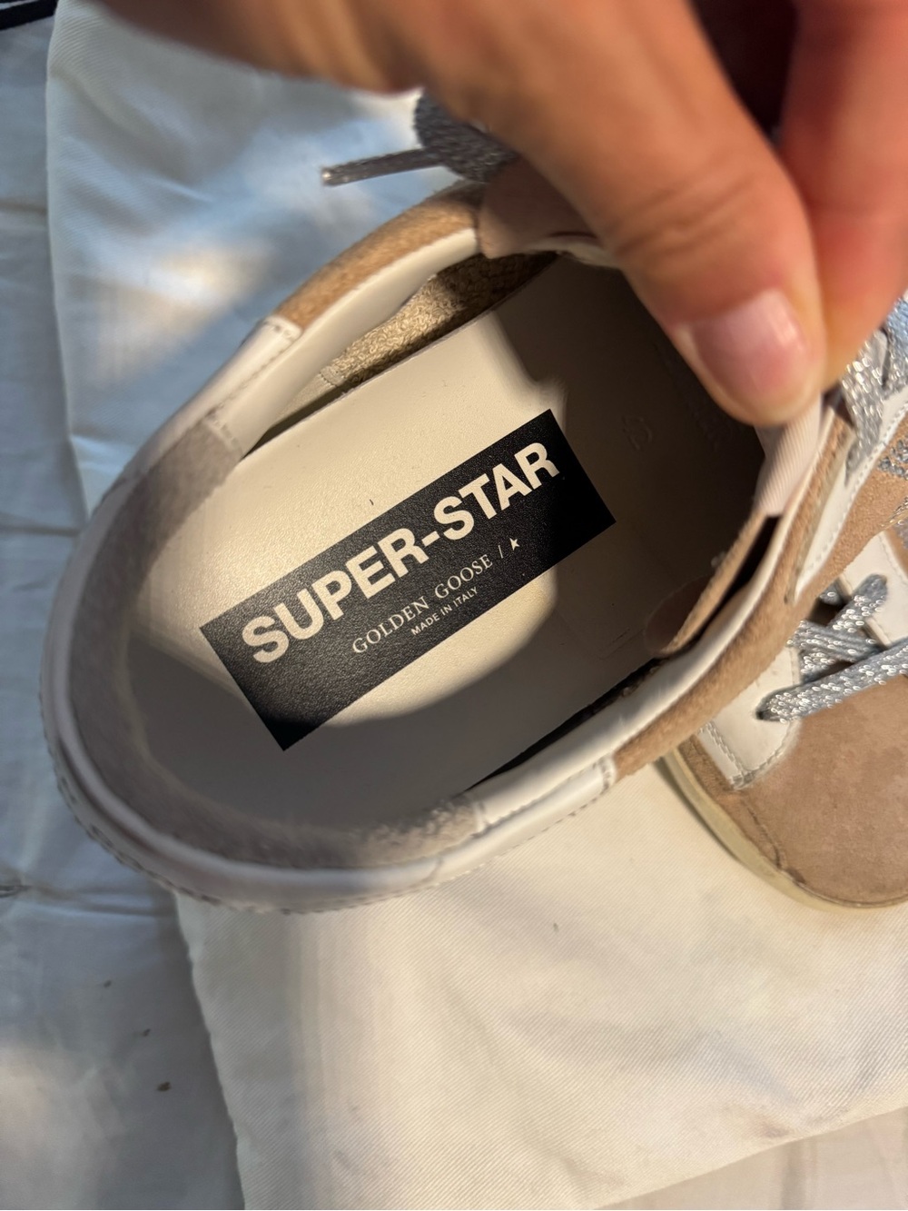 Golden Goose Superstar Suede with Crystal Leather Low-Top Sneakers - Picture 5 of 10